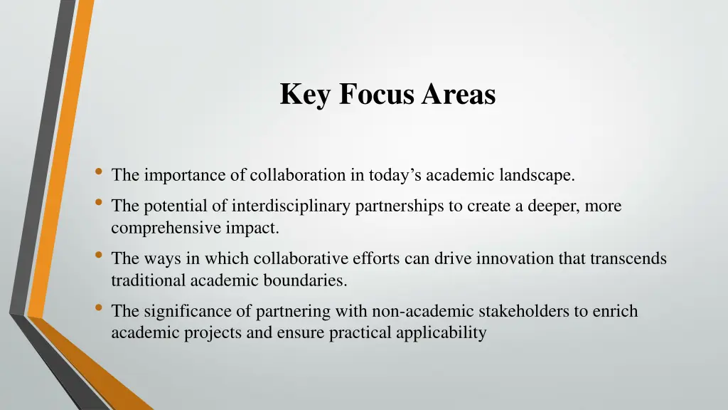 key focus areas