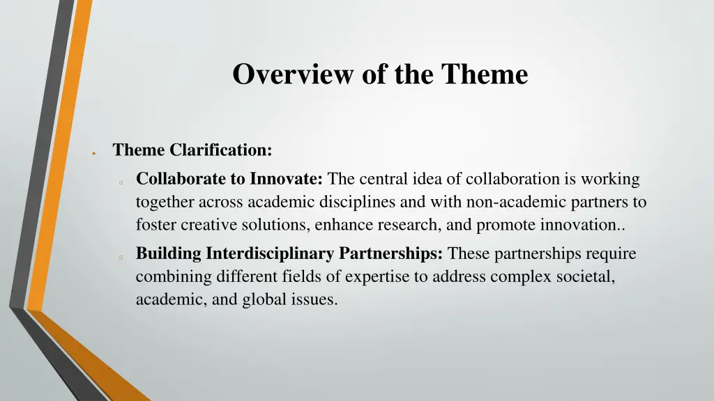 overview of the theme
