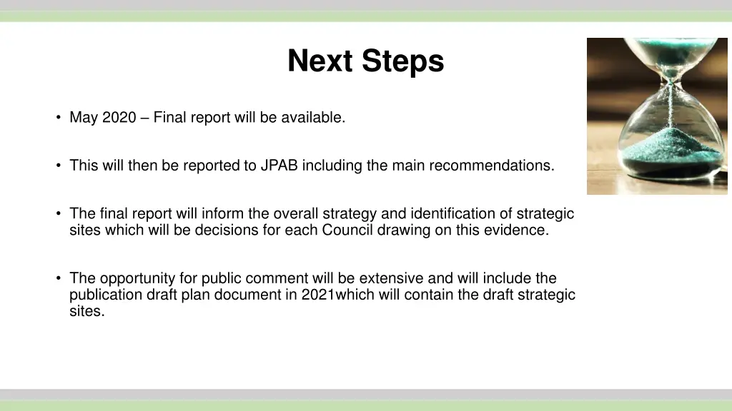 next steps
