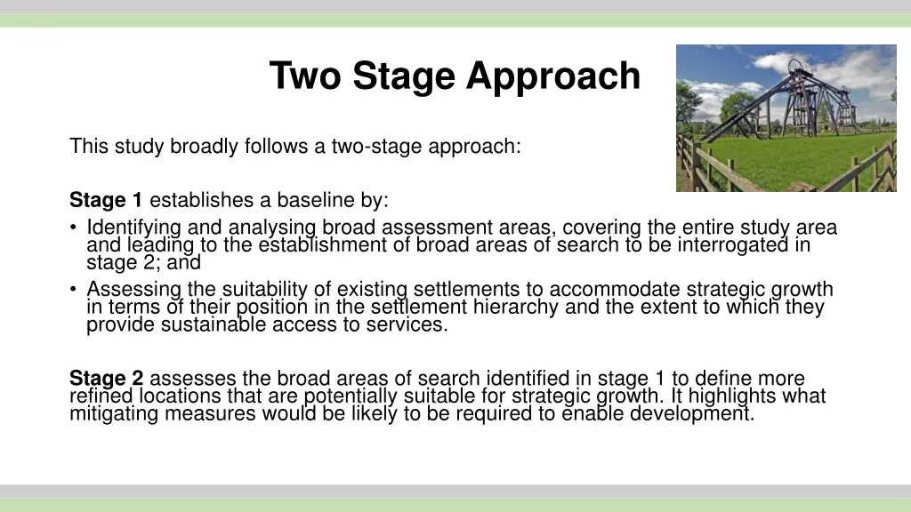 two stage approach