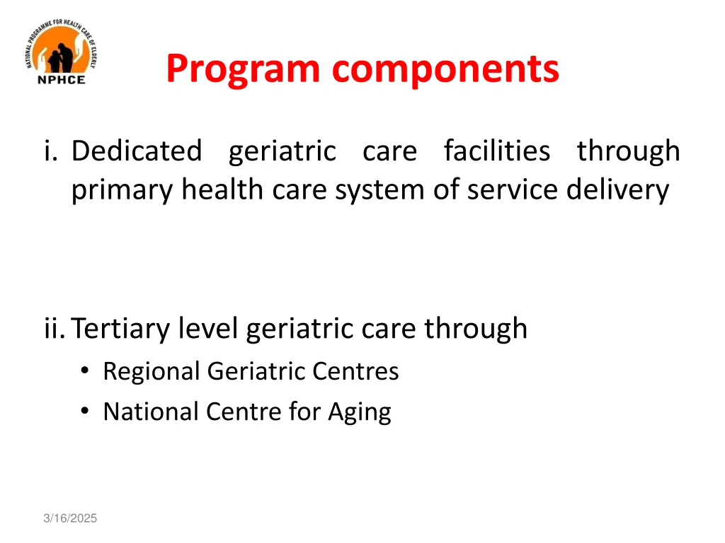 program components