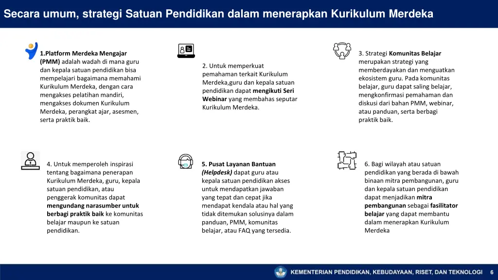 secara umum strategi satuan pendidikan dalam