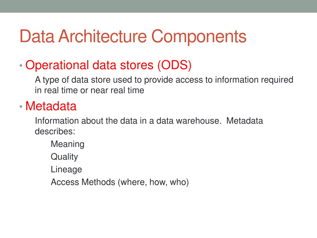 data architecture components 1