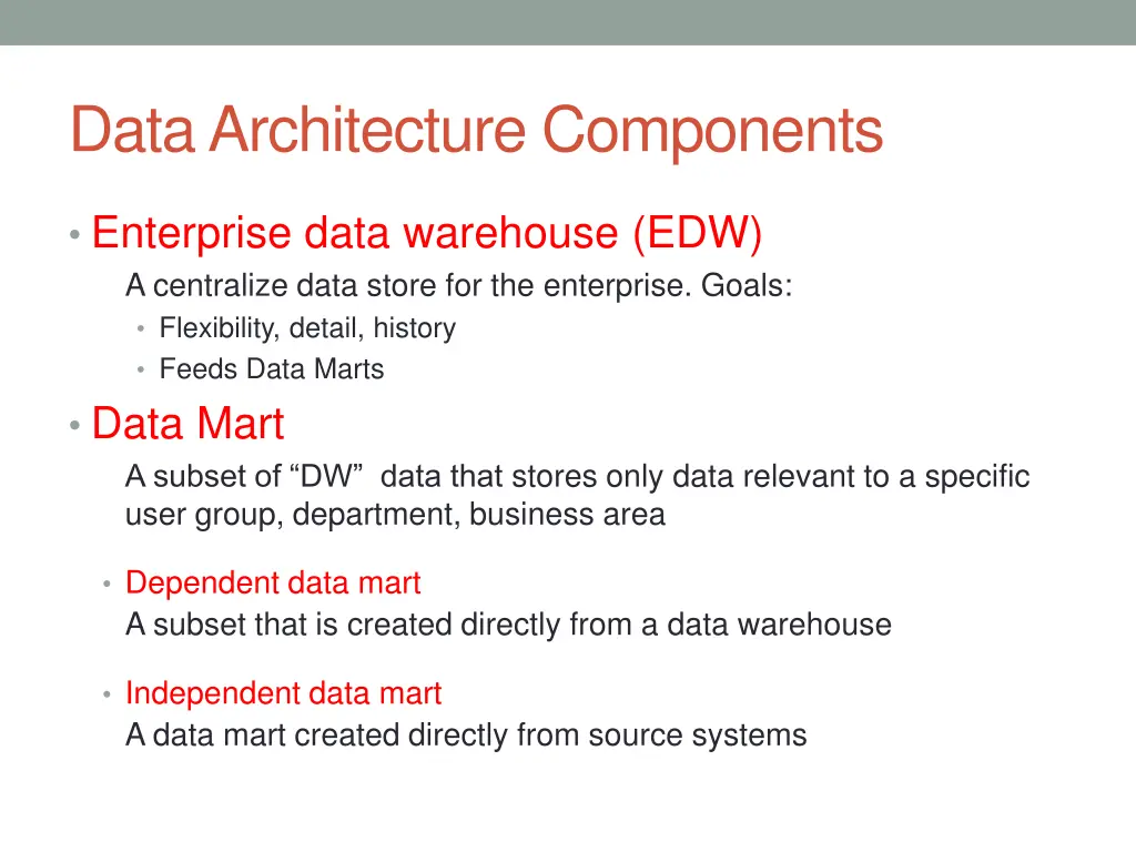data architecture components