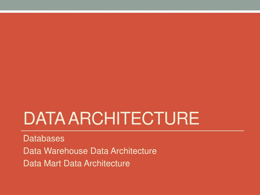 data architecture