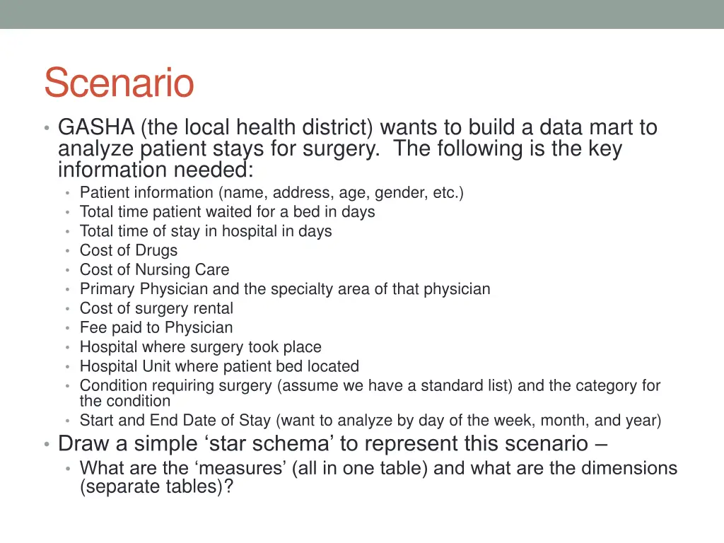 scenario gasha the local health district wants