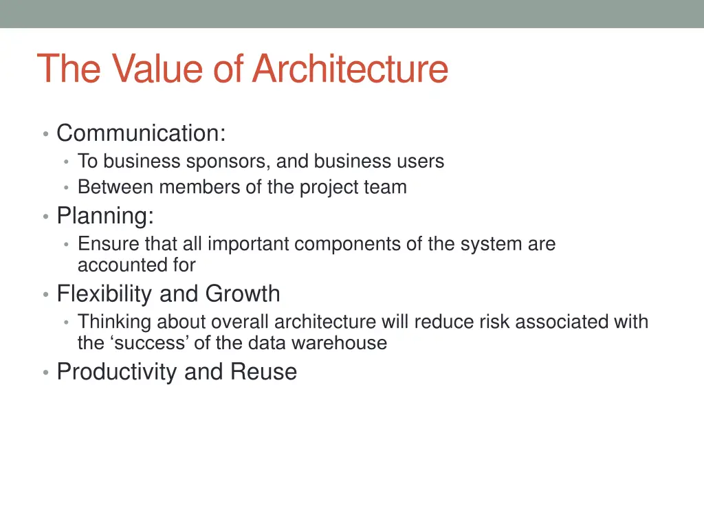 the value of architecture