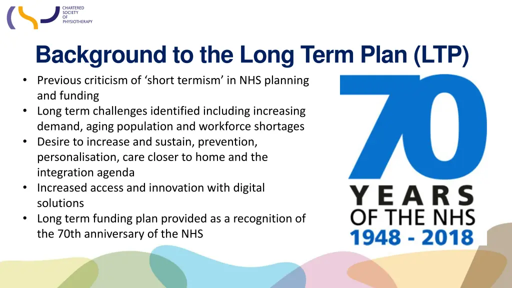 background to the long term plan ltp