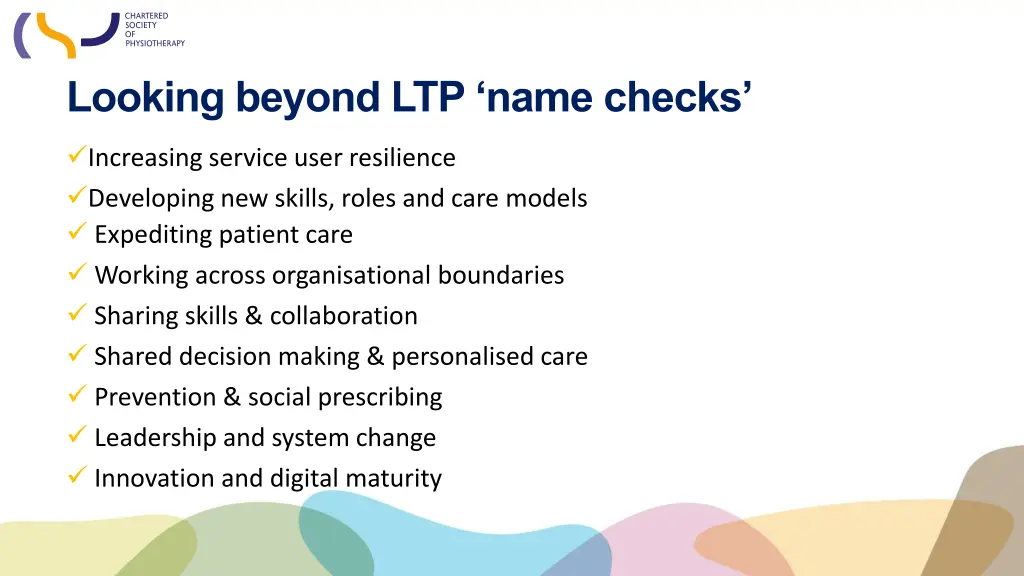 looking beyond ltp name checks