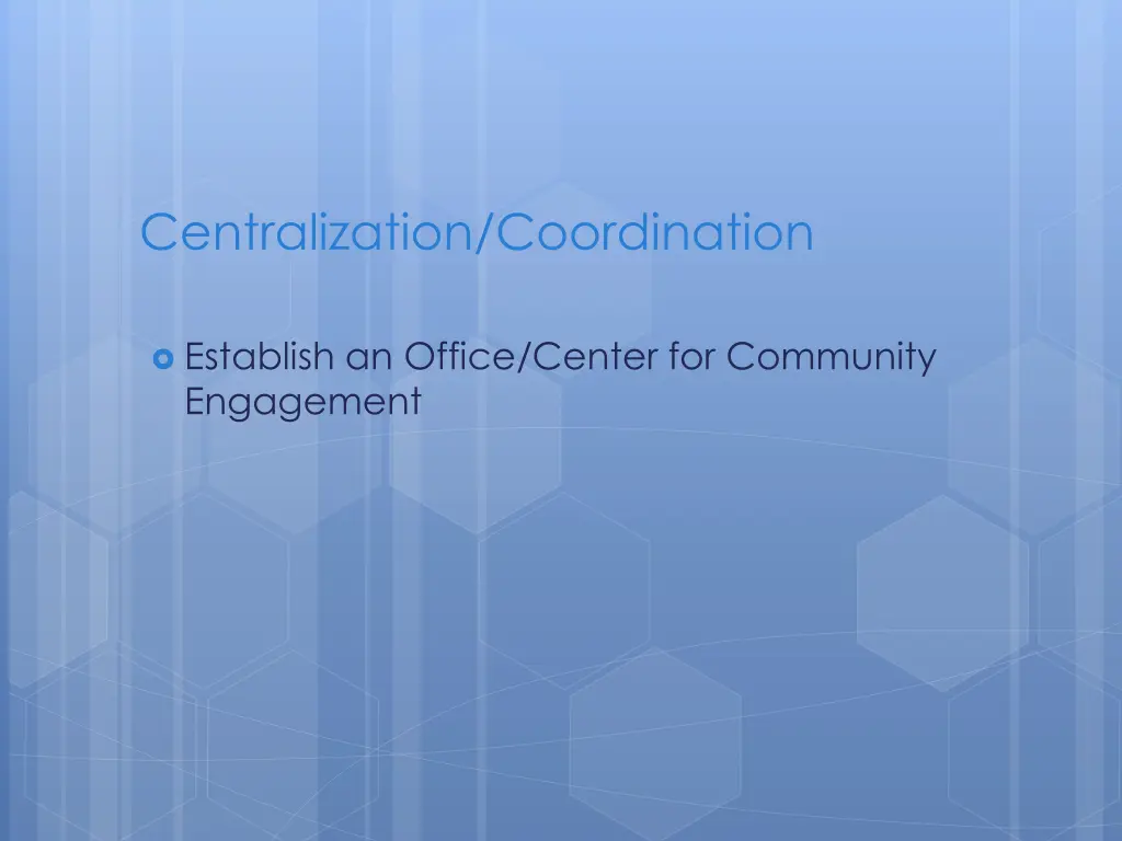 centralization coordination 1