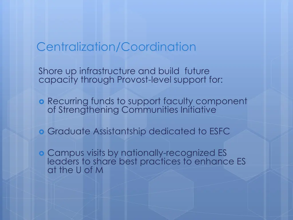 centralization coordination
