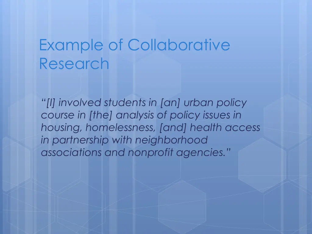 example of collaborative research