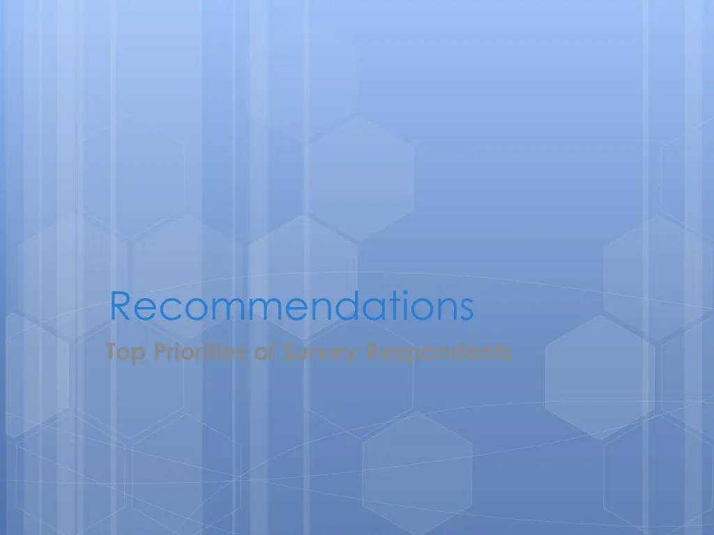 recommendations top priorities of survey