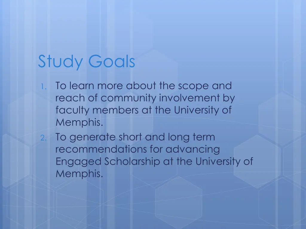 study goals