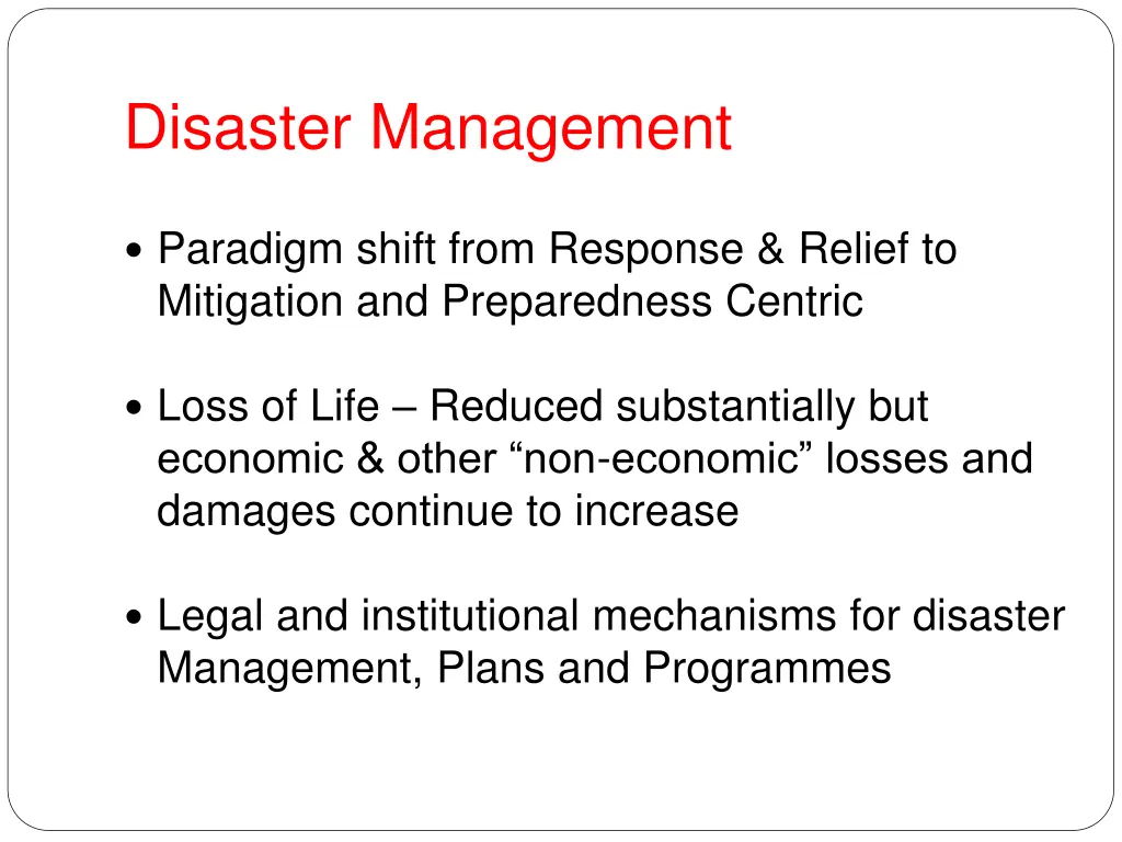 disaster management