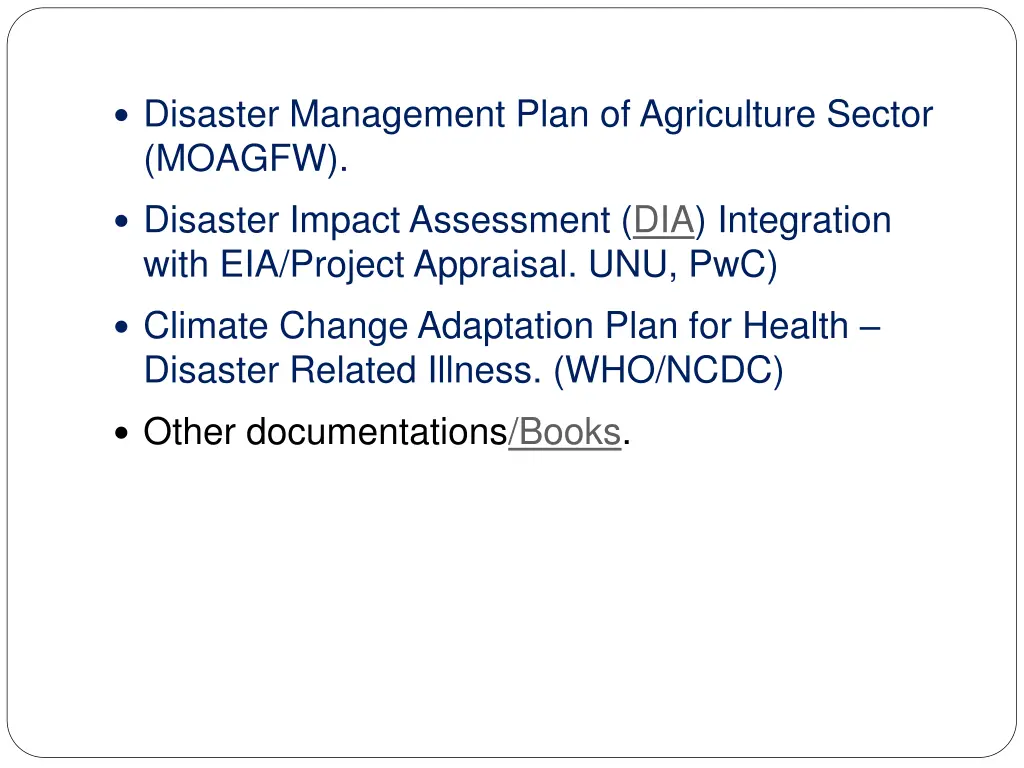 disaster management plan of agriculture sector