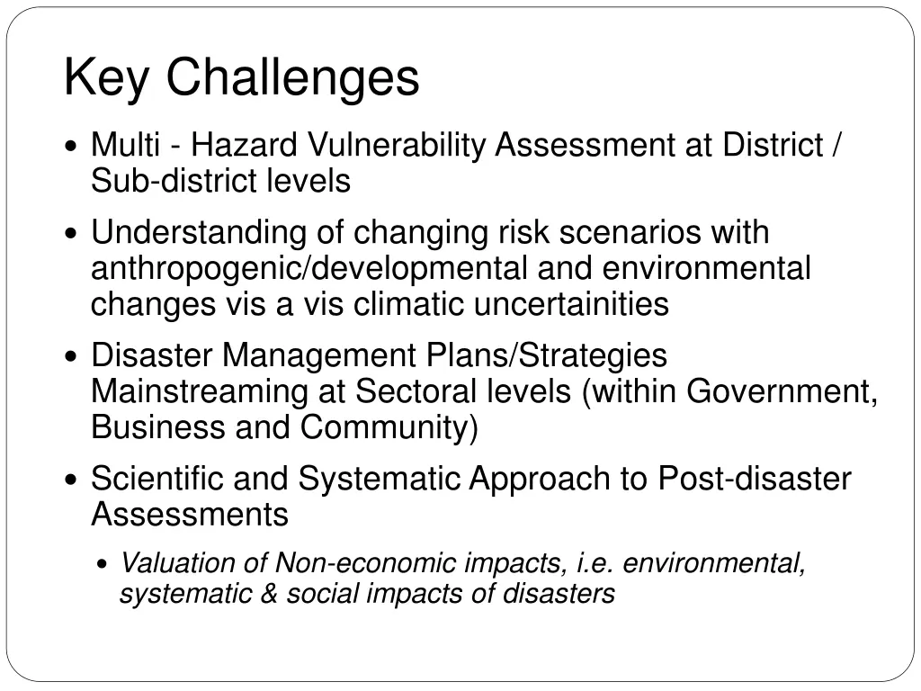 key challenges