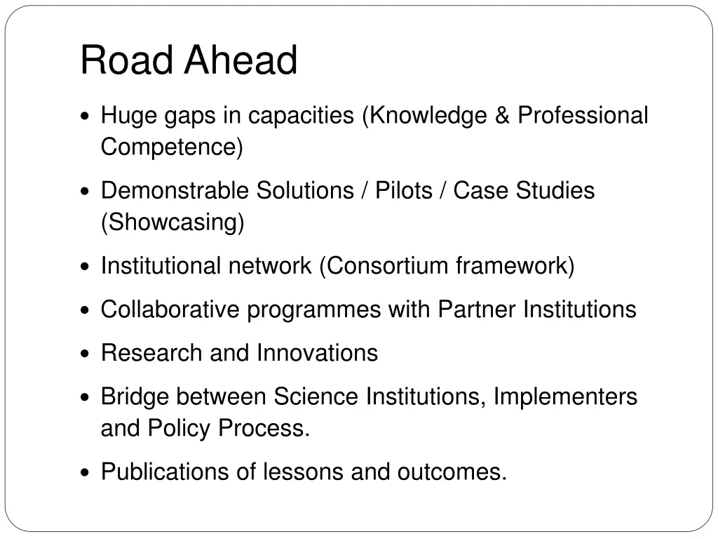 road ahead
