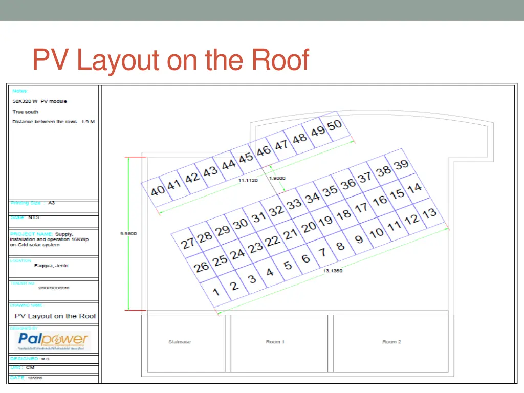 pv layout on the roof