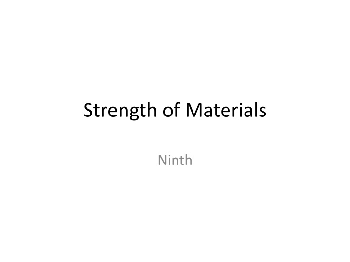 strength of materials