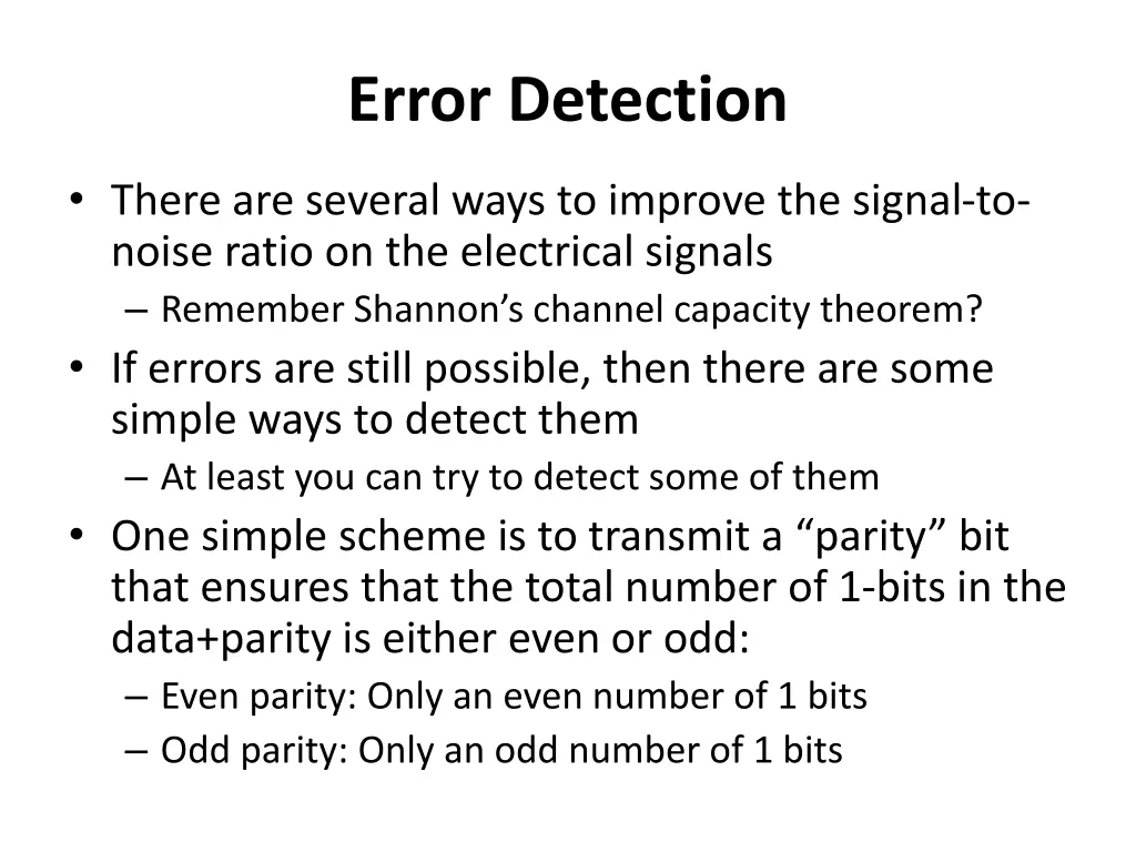 error detection