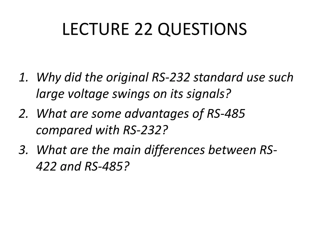 lecture 22 questions