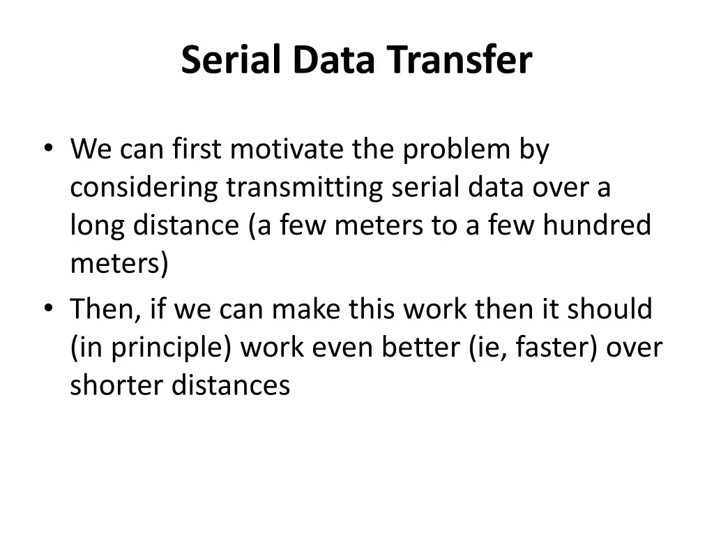 serial data transfer