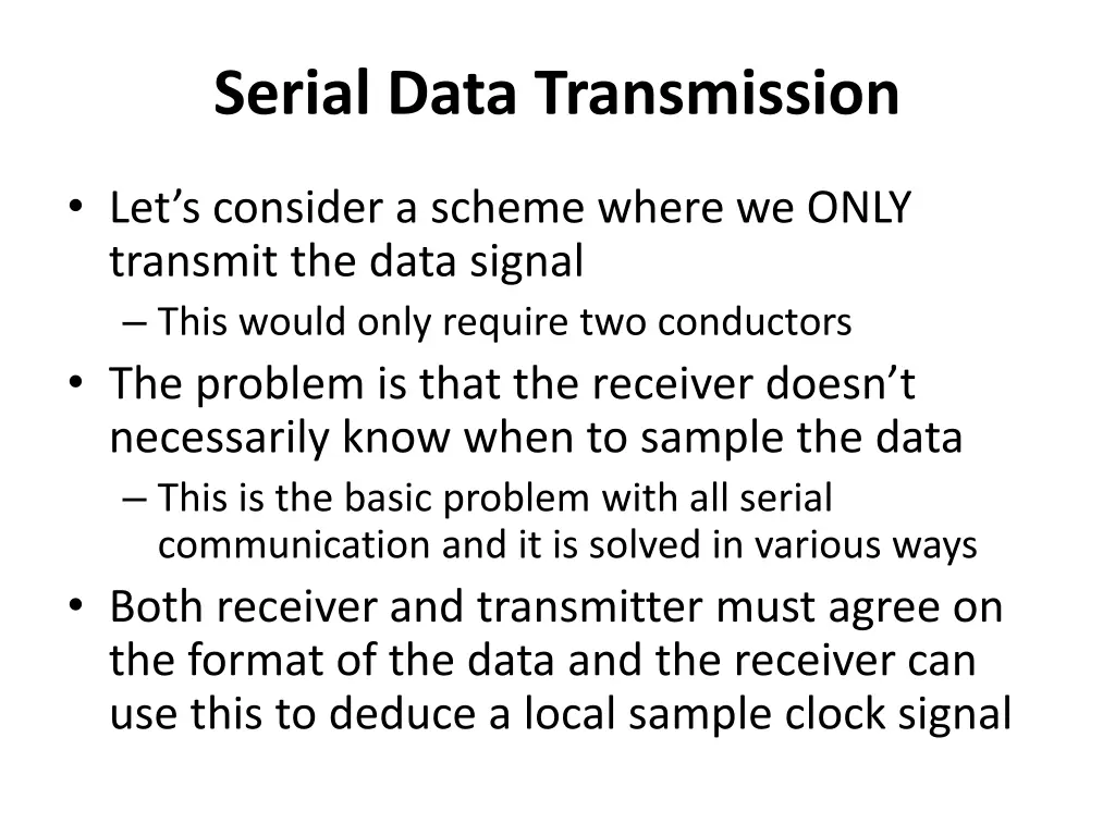 serial data transmission