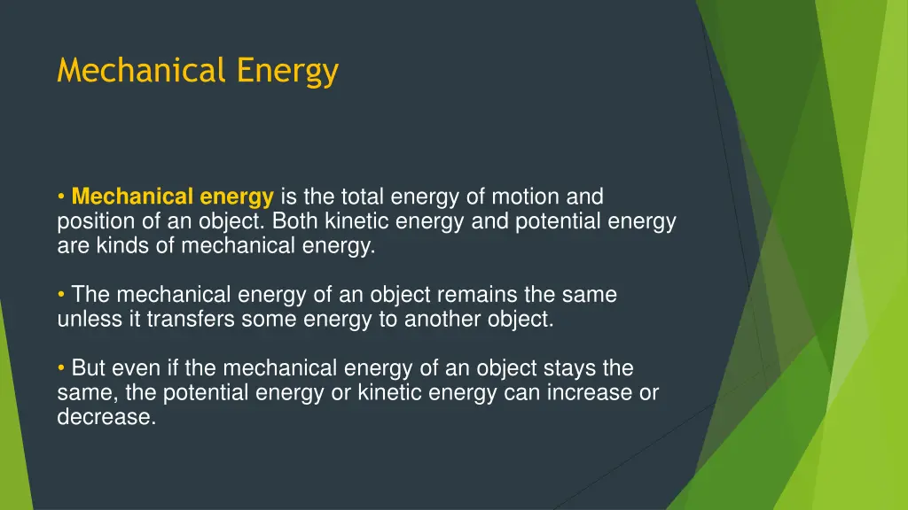 mechanical energy