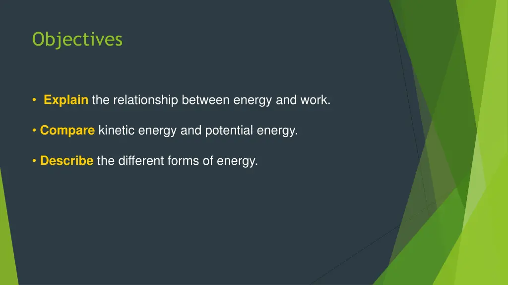 objectives