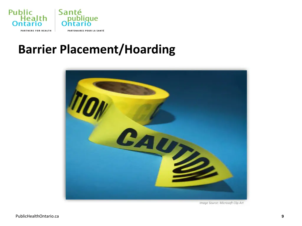 barrier placement hoarding