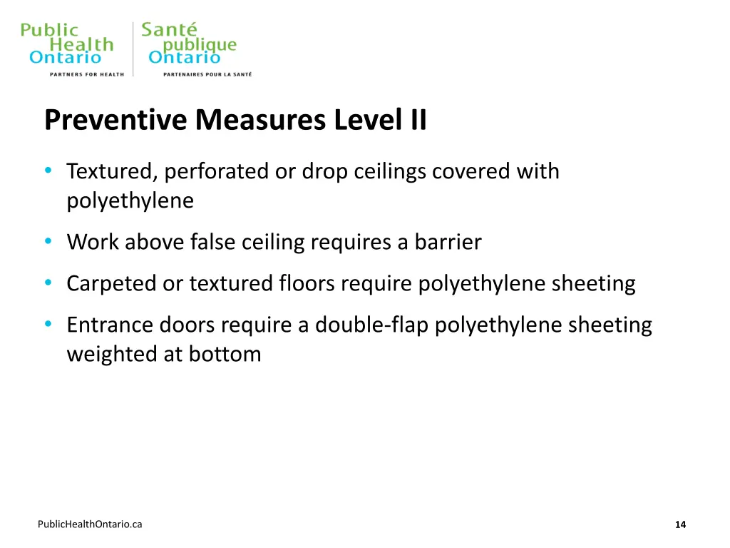 preventive measures level ii 1