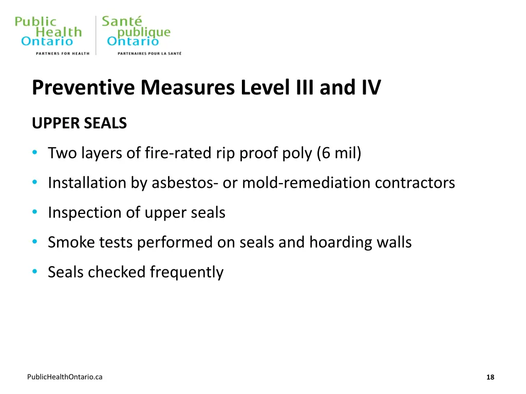 preventive measures level iii and iv 3