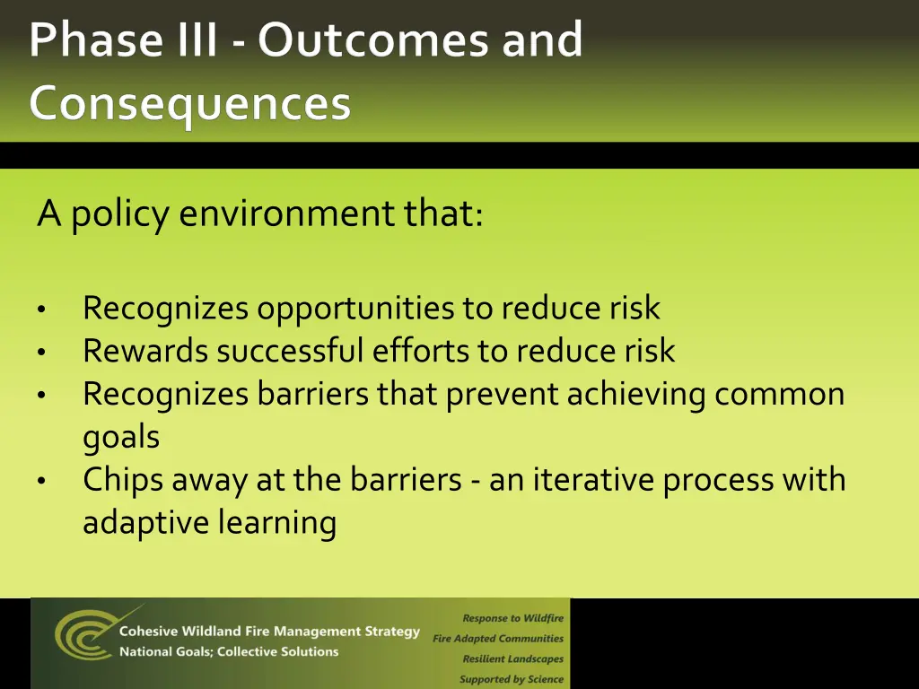 a policy environment that
