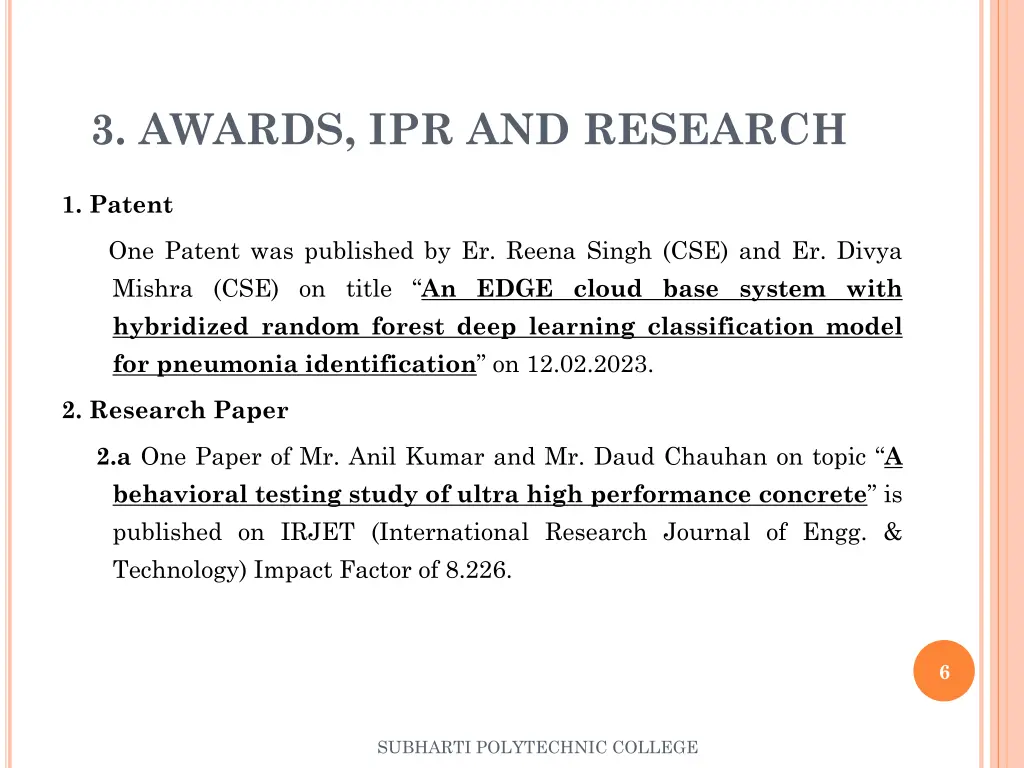 3 awards ipr and research