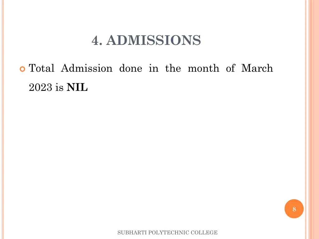 4 admissions