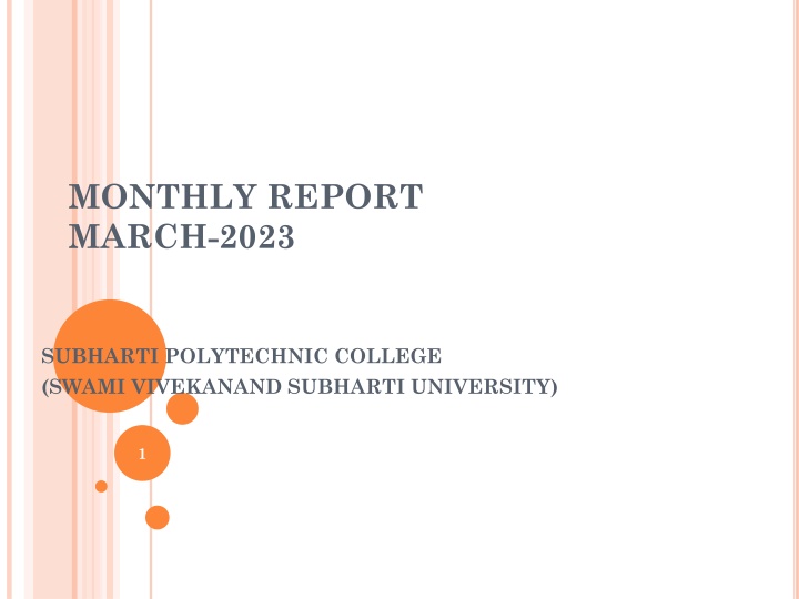 monthly report march 2023