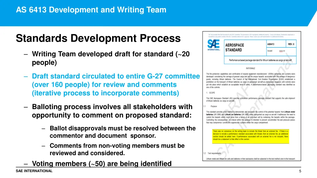 as 6413 development and writing team