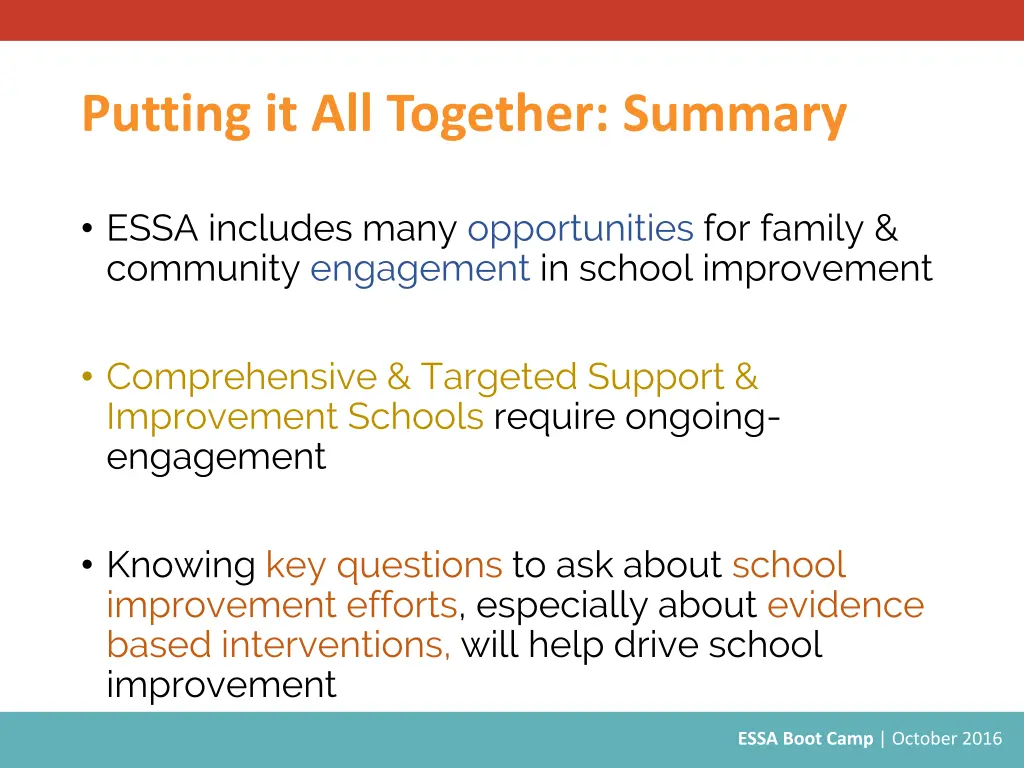 putting it all together summary