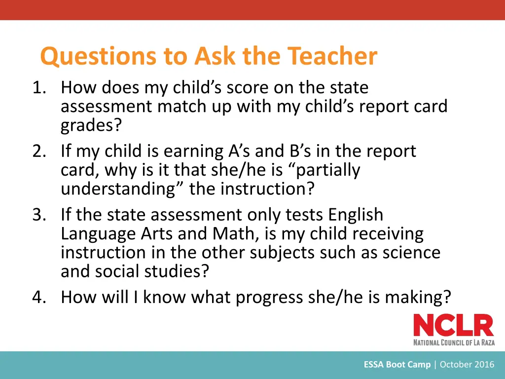 questions to ask the teacher 1 how does my child