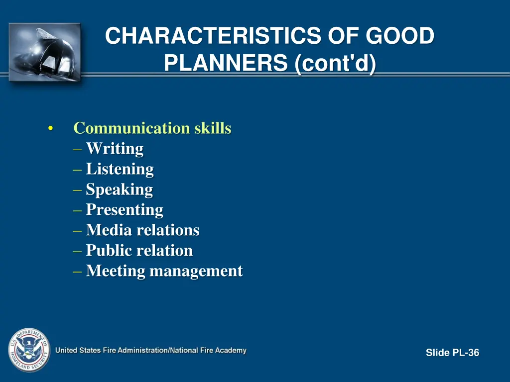 characteristics of good planners cont d 1