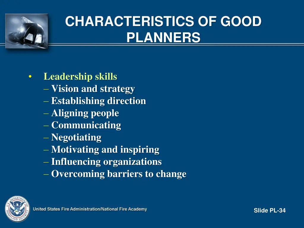 characteristics of good planners