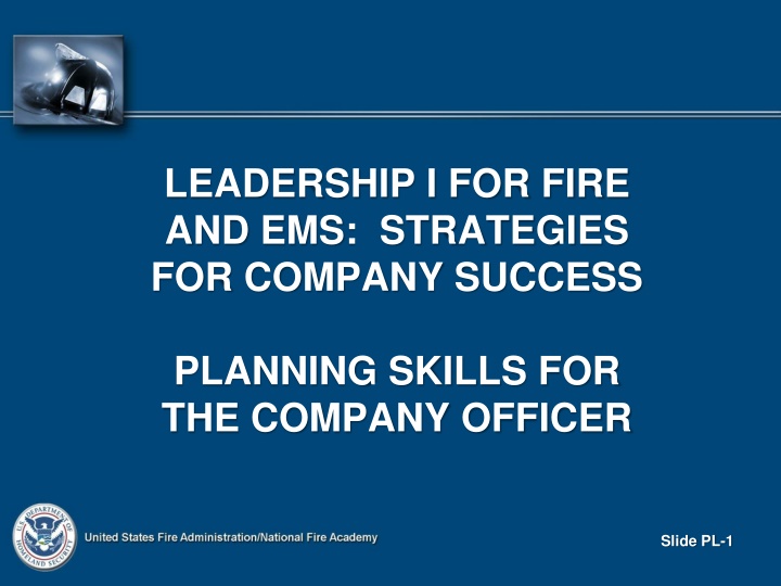 leadership i for fire and ems strategies