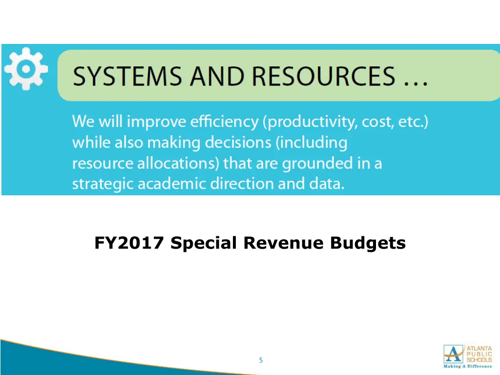 fy2017 special revenue budgets