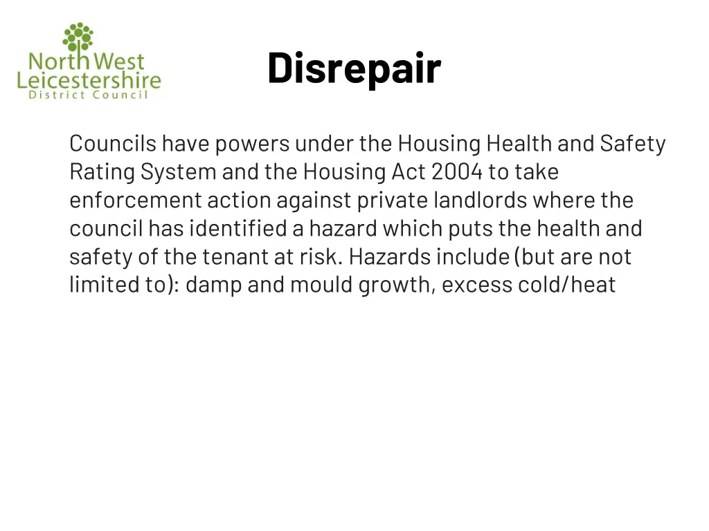 disrepair