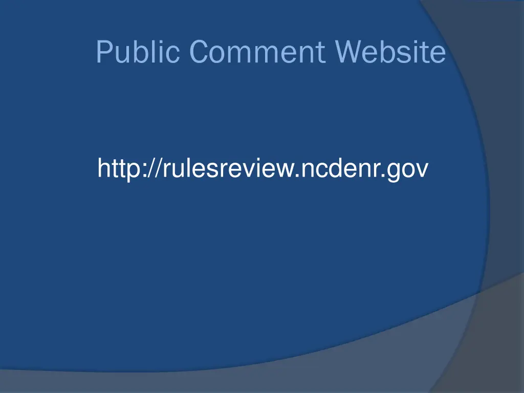 public comment website