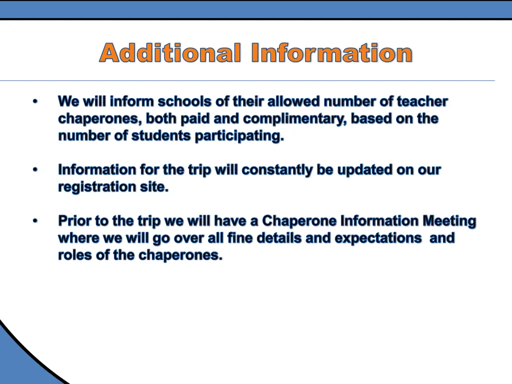 additional information additional information