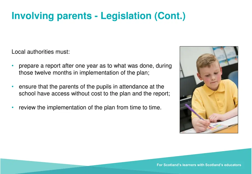 involving parents legislation cont 1