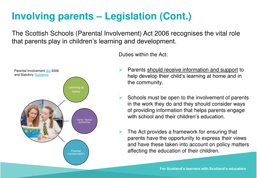 involving parents legislation cont 3