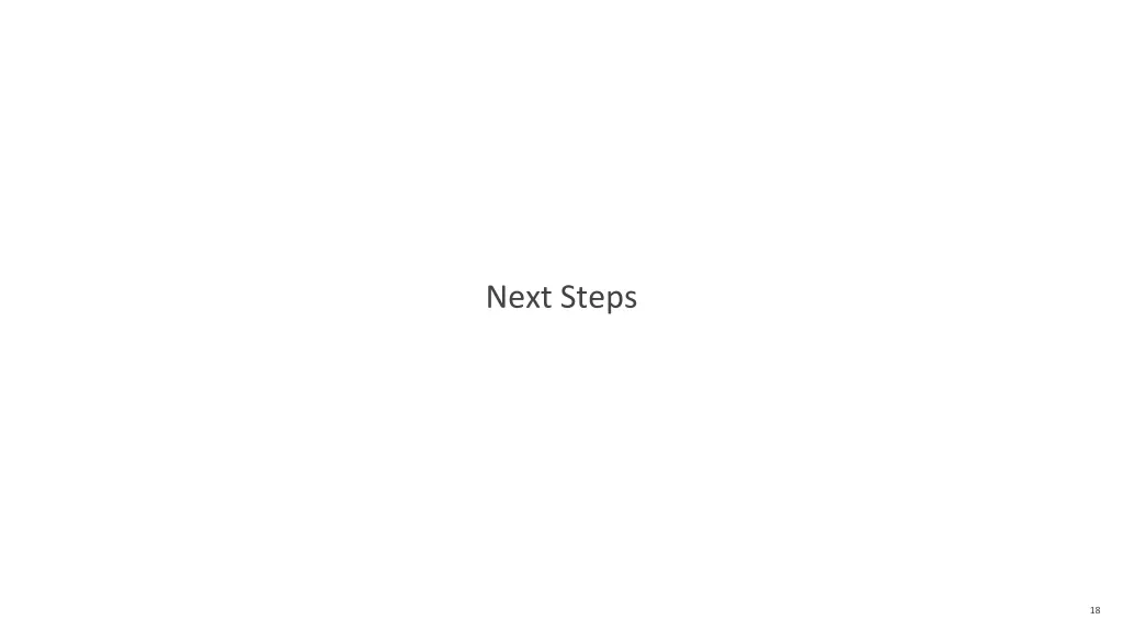 next steps